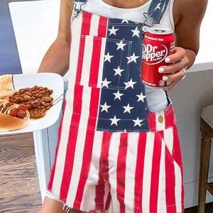 American flag overalls